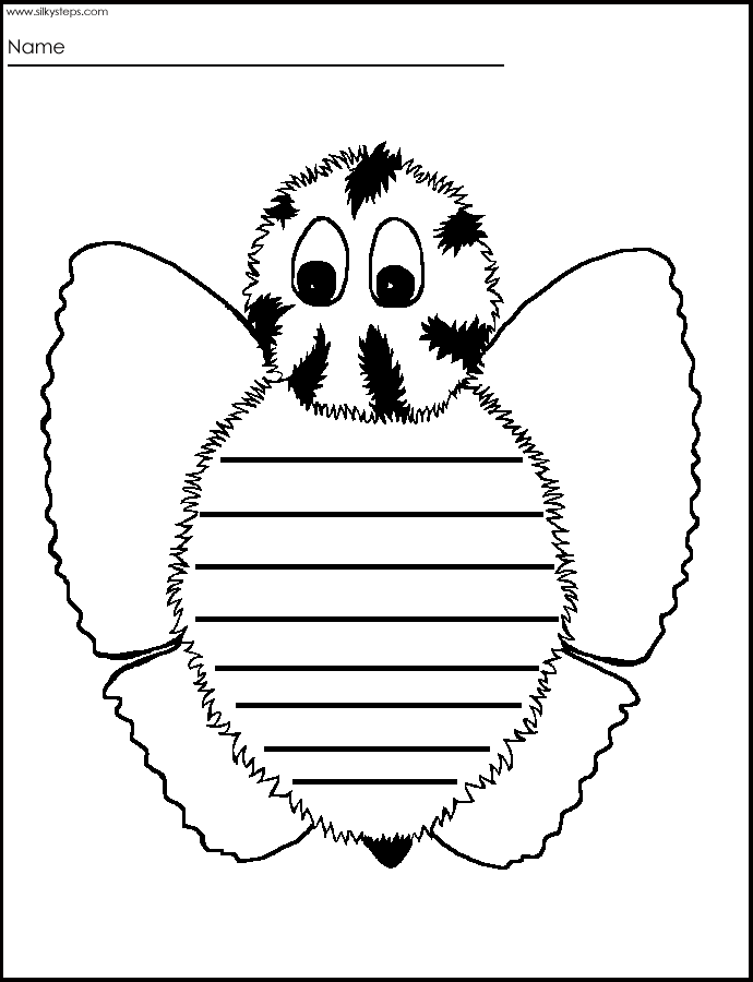 Bumble bee stripes - cutting activity sheet
