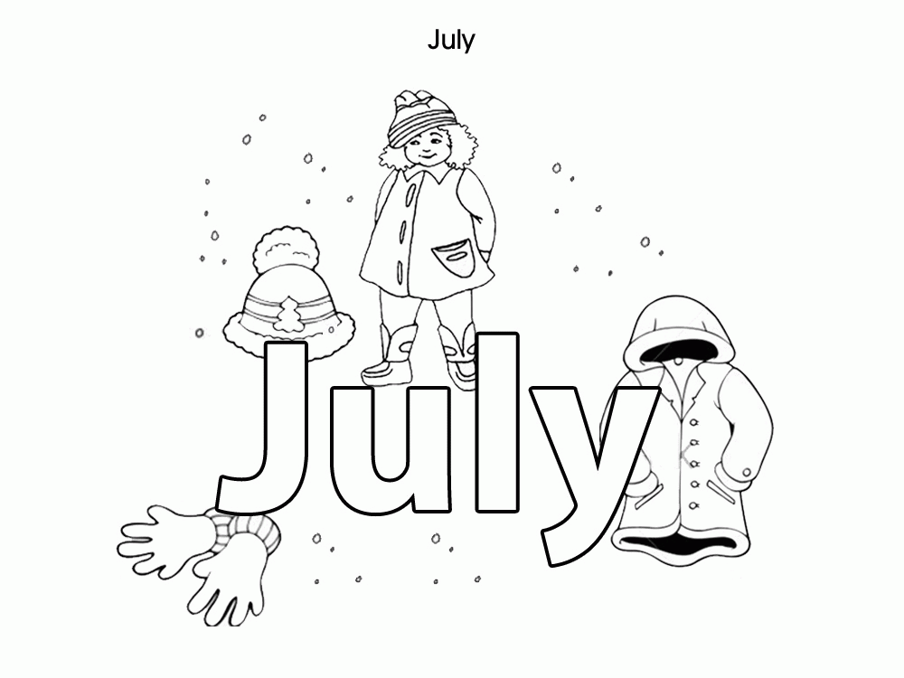 Printable Activties - July - Colouring In
