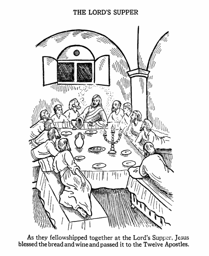 Bible Coloring page | The Last Supper | Holy Week
