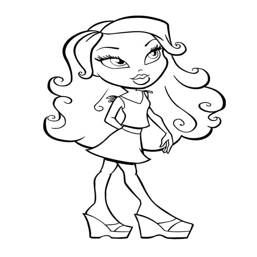 Bratz Coloring Pages Jade 128 | Free Printable Coloring Pages