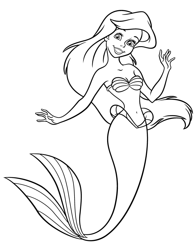 pretty mermaid Colouring Pages (page 3)