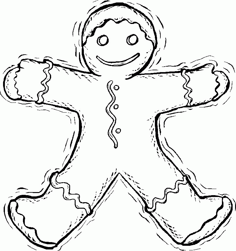 Coloring Pages Of Gingerbread Men