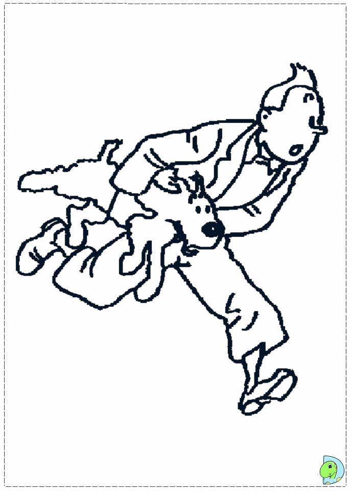 TinTin Colouring Pages (page 2)