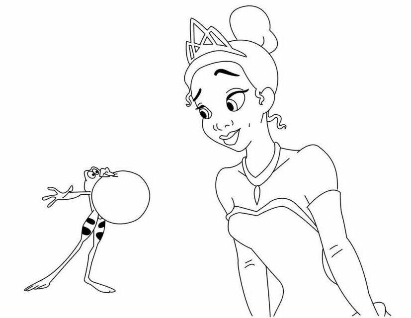 Top Tiana And Prince Naveen Coloring Page Source | Laptopezine.