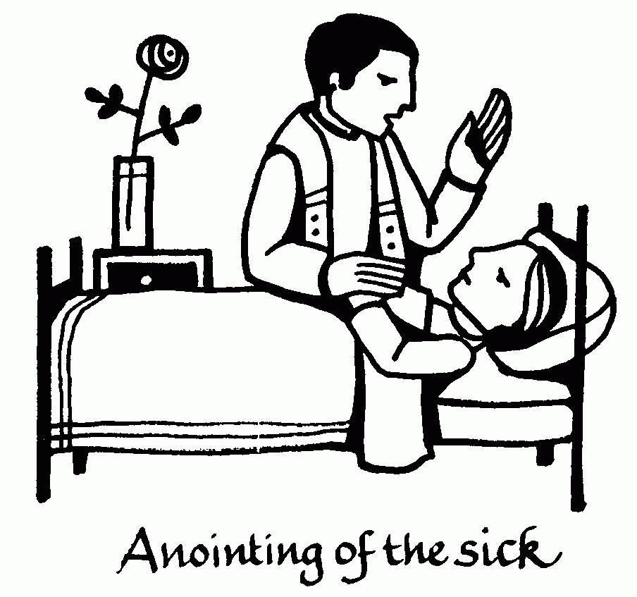 anointing the sick Colouring Pages