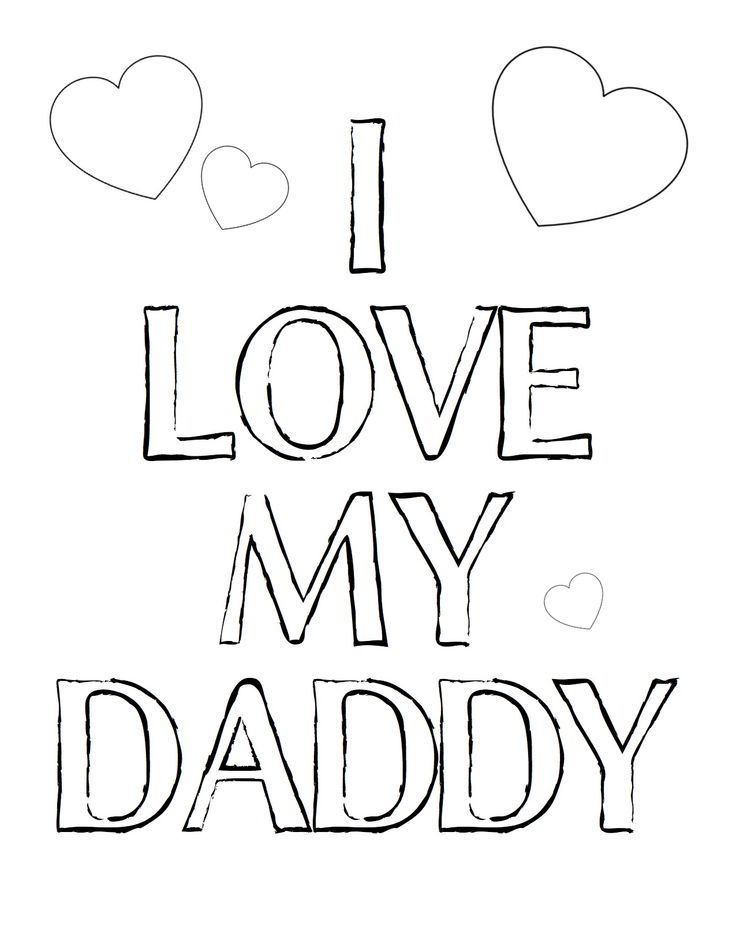 I Love My Daddy coloring page | Toddler Love