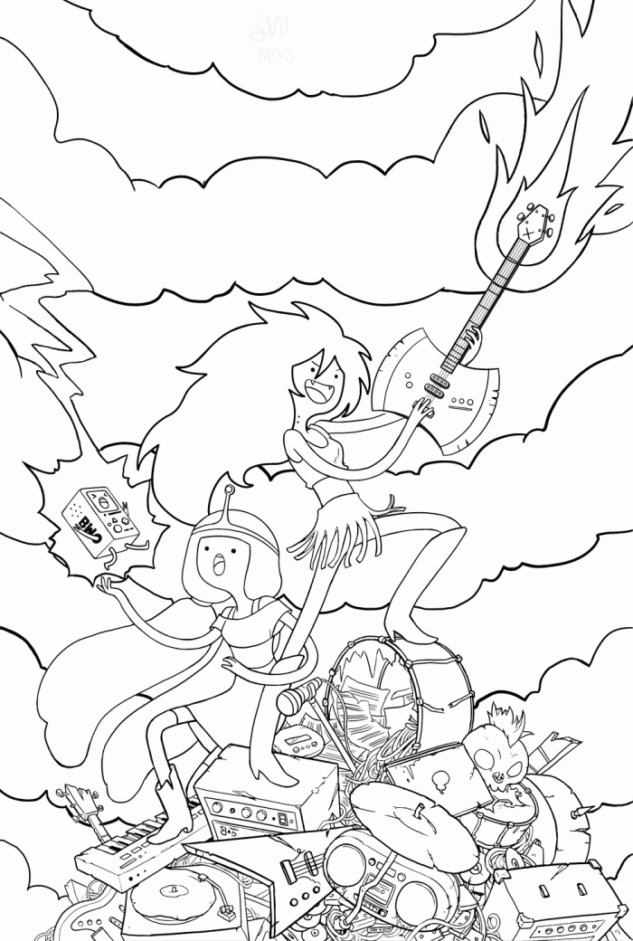 marceline adventure time Colouring Pages (page 2)