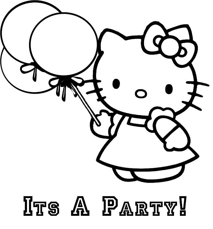 Hello Kitty themed coloring pages | Kids Printable Coloring Pages
