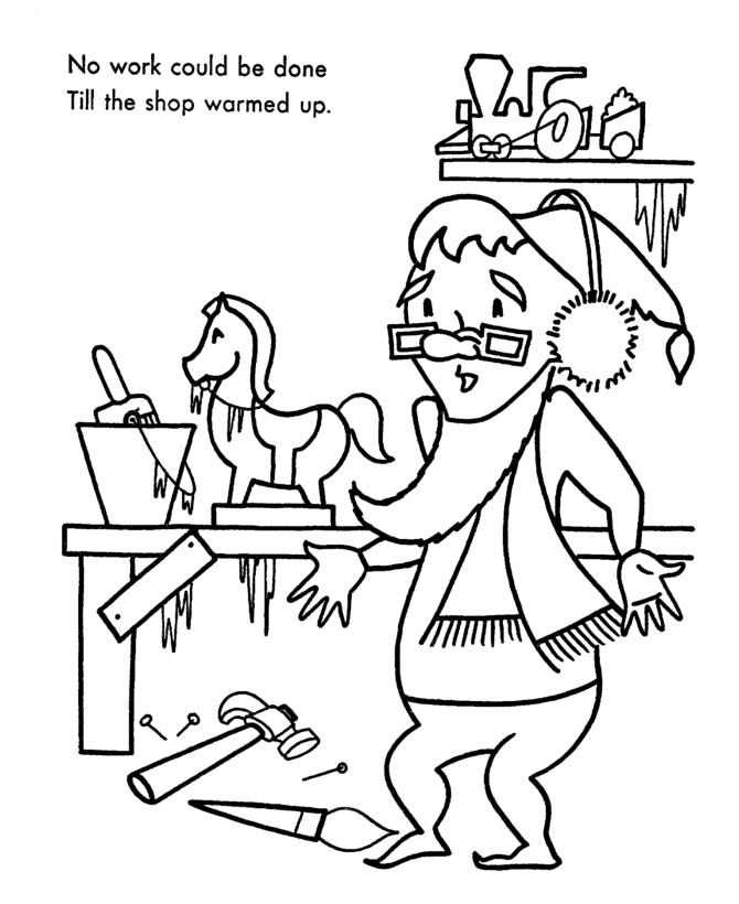 Santa's Helpers Coloring Pages - Santa's Helpers could not work 