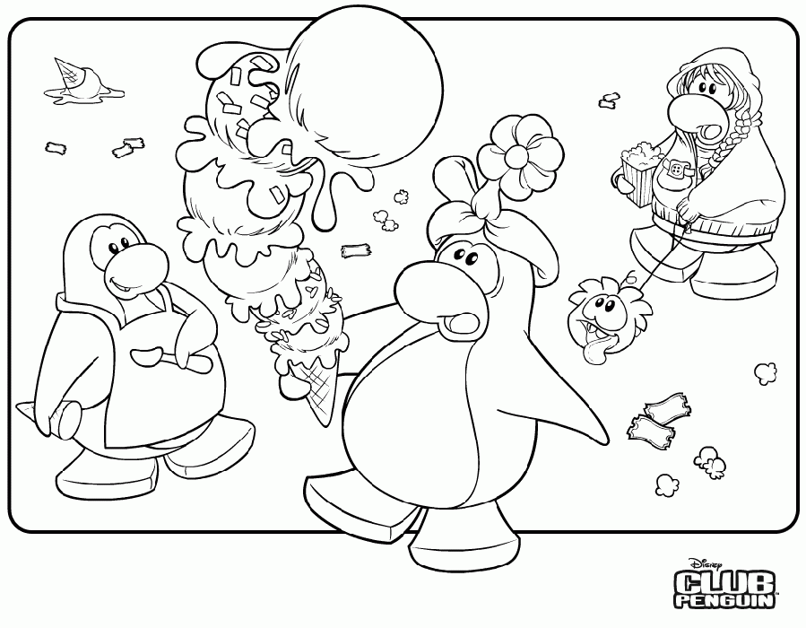 g pages of puffles Colouring Pages (page 2)