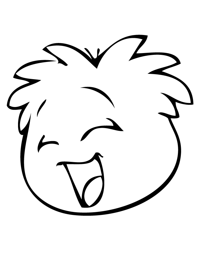 Laughing Puffle Coloring Page | Free Printable Coloring Pages