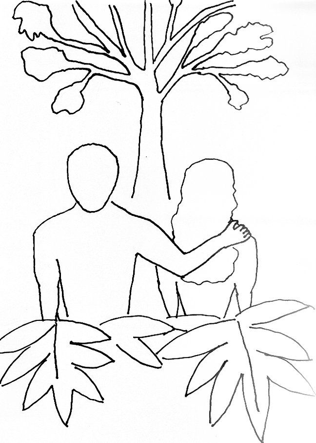 Coloring Page for Adam and Eve | Free Bible Stories for Children