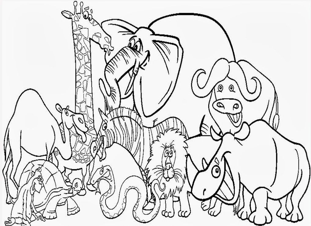 Cute Zoo Animal Coloring Pages High Res | ViolasGallery.com