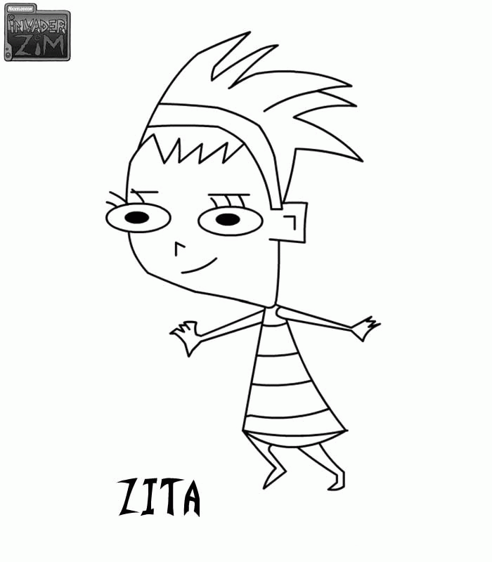 m invader zim Colouring Pages