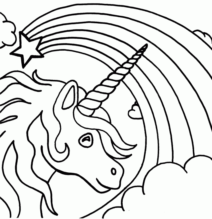 Cute Unicorns Coloring Pages | Online Coloring Pages