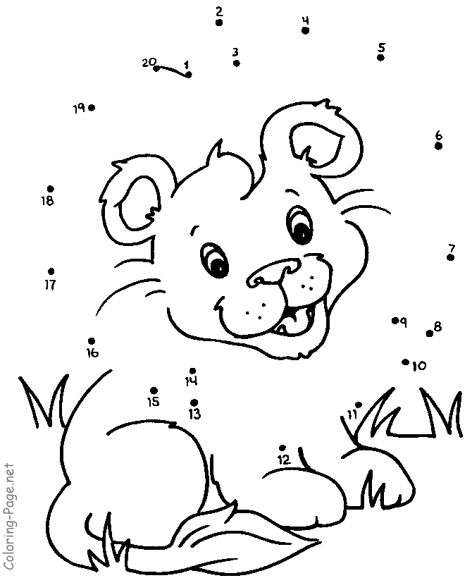 Fish connect dots - 1 to 10 coloring pages