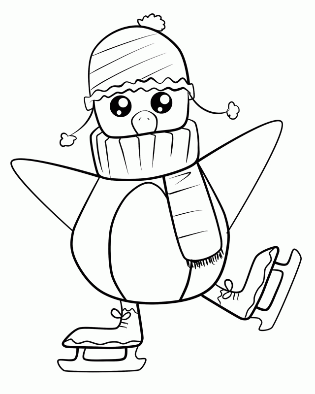 Cute Baby Penguin Coloring Page | Kids Coloring Page