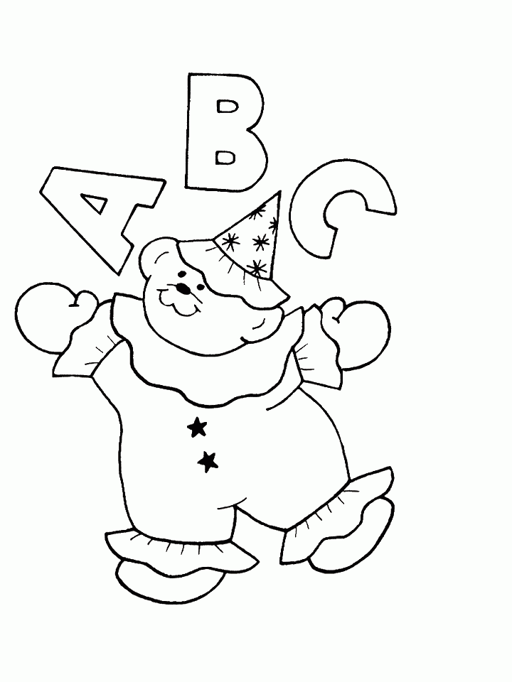 ABC Teddy Coloring Page