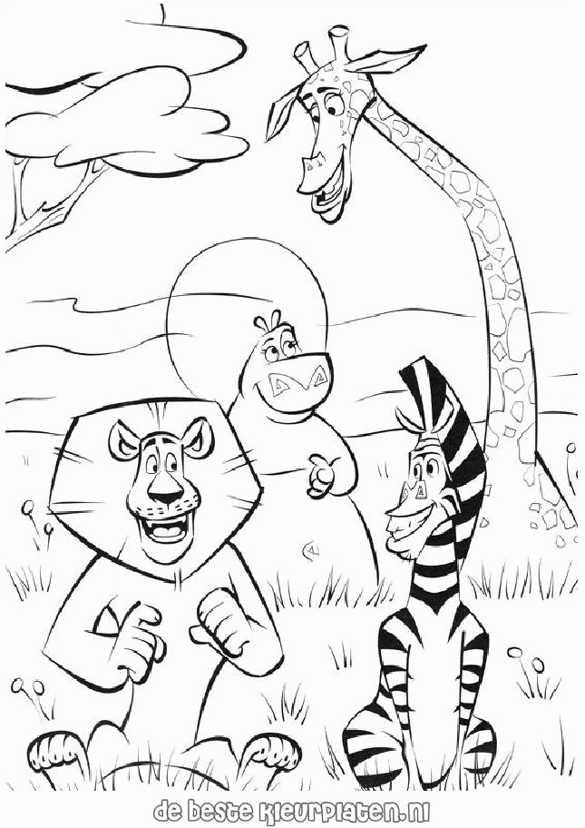 Mort madagascar Colouring Pages