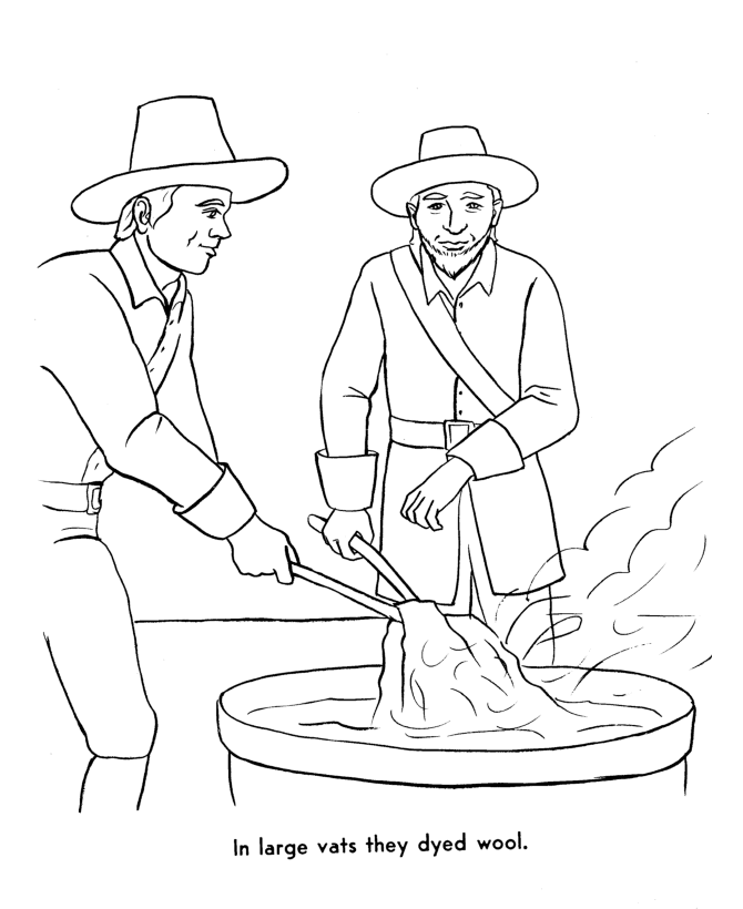 Bible Printables: The Pilgrims Story Coloring pages - Thanksgiving 