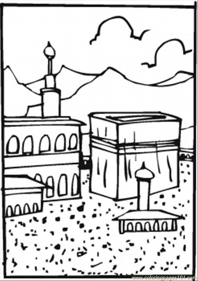 Hajj Coloring Page | Hajj And Eid-ul-Adha Activities - Coloring Home