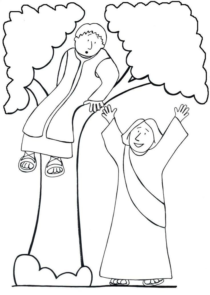 Zacchaeus Coloring Pages Free | Preschool