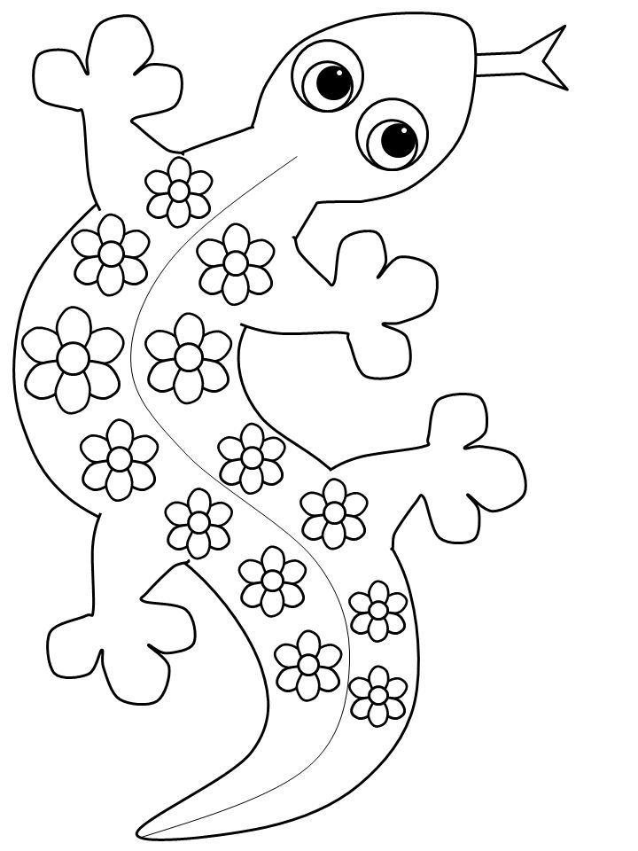 Gecko Animals Coloring Pages | Reptiles