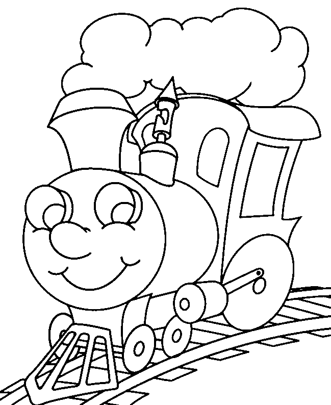 Trains coloring pages