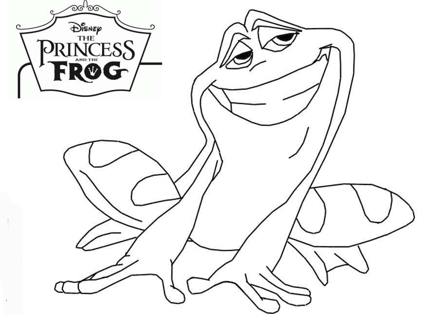 Princess And The Frog Coloring Page - Coloring Home