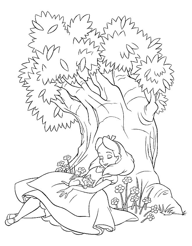 Coloring Page - Alice in wonderland coloring pages 14