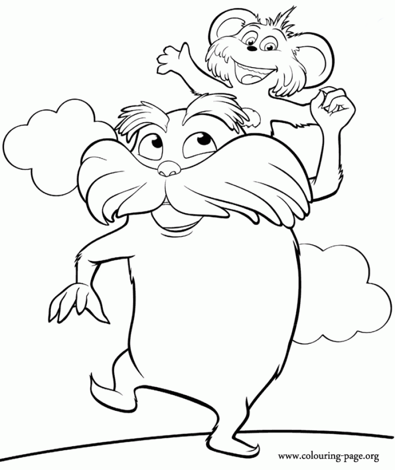The lorax the lorax and pip coloring page