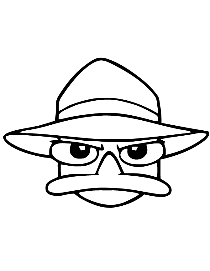 Agent P Template Coloring Page | Free Printable Coloring Pages