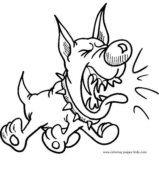 dogbarking Colouring Pages (page 3)