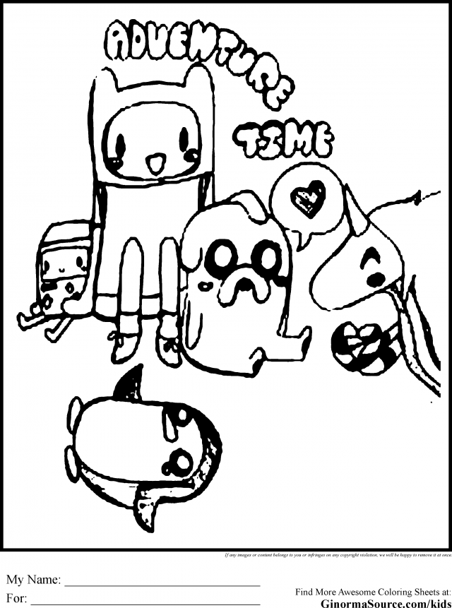 Adventure Time Coloring Pages GINORMAsource Kids 153404 Finn And 