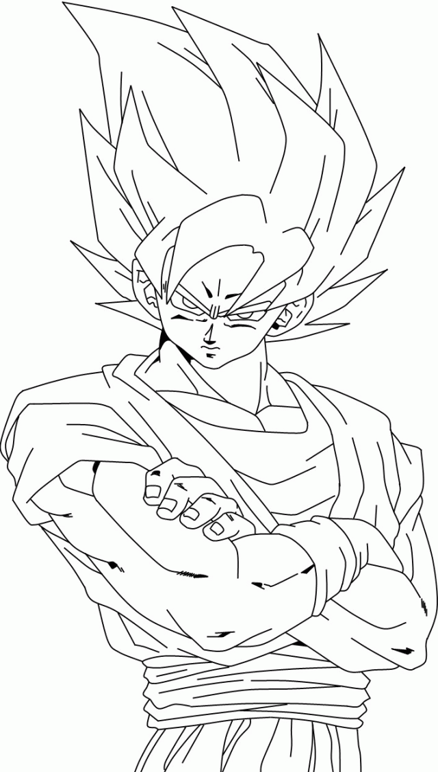 Images Dragon Ball Z Coloring Pages Goku Coloringz 159943 