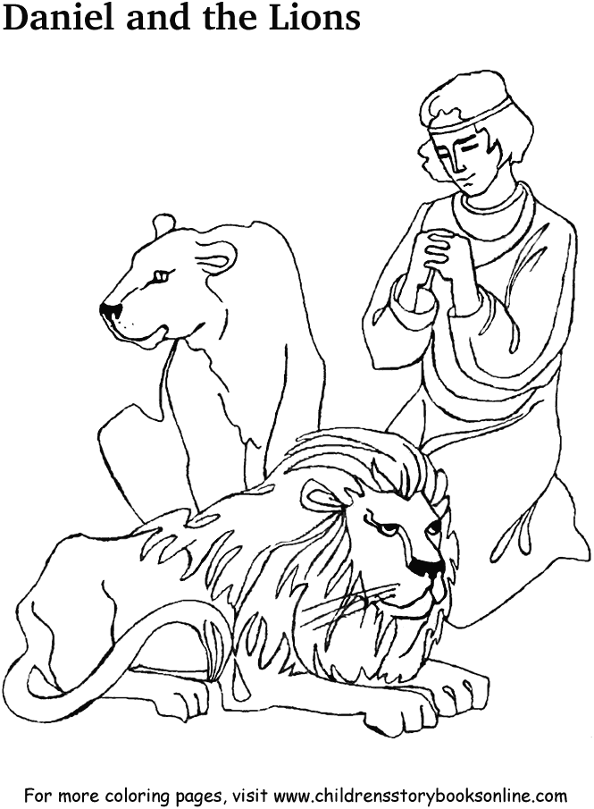 Daniel In The Lion Den Coloring Pages - Coloring Home