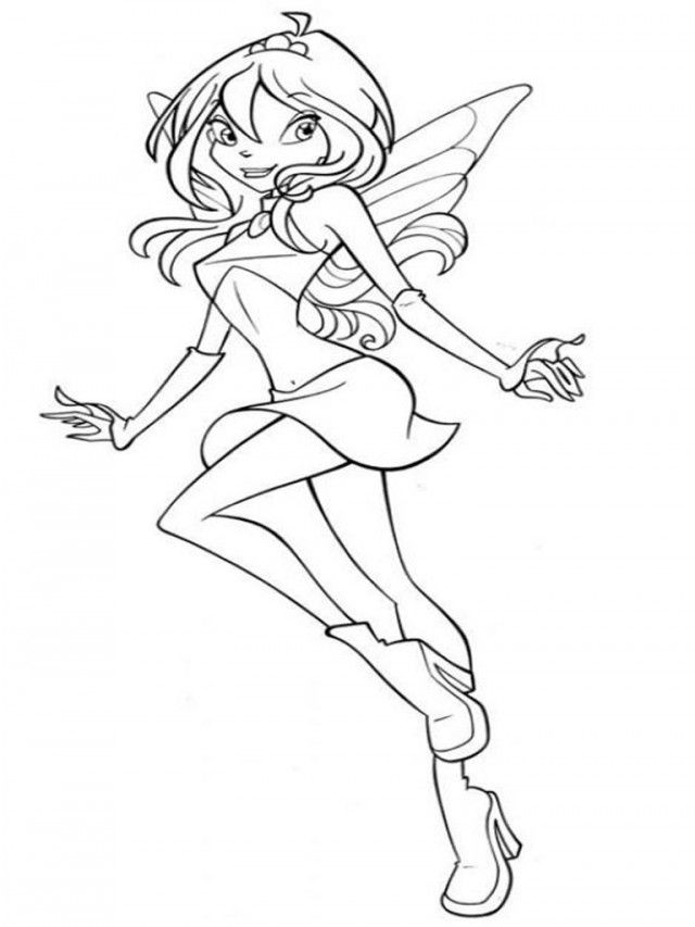 Winx Club Color Page Coloring Pages For Kids Cartoon Winx Club 