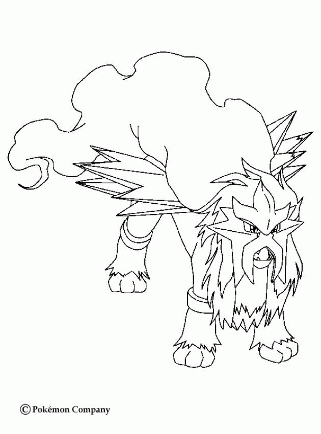 Pokemon Coloring Pages Entei | Coloring Pages For Kids