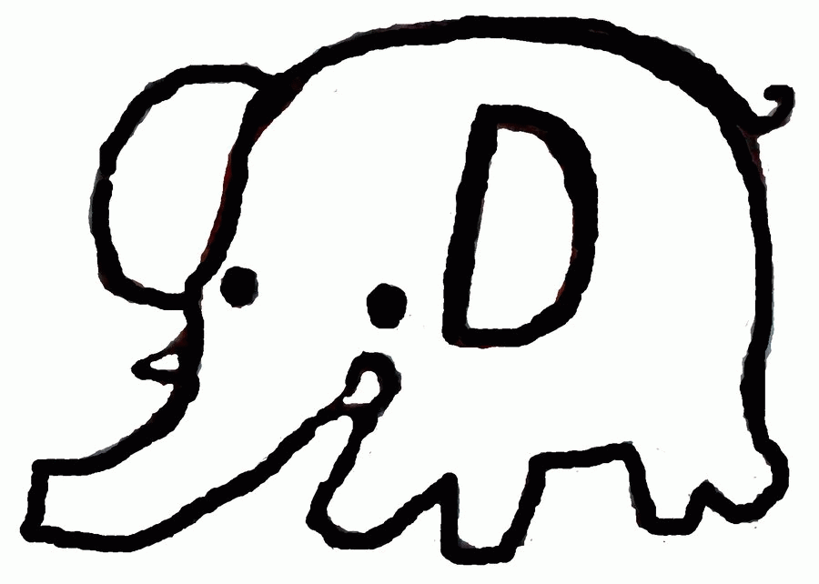 Elephant Line Drawing