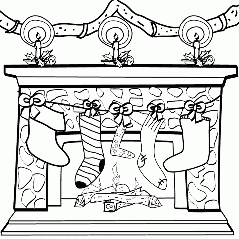 Fireplace Coloring Page - GBRgot1