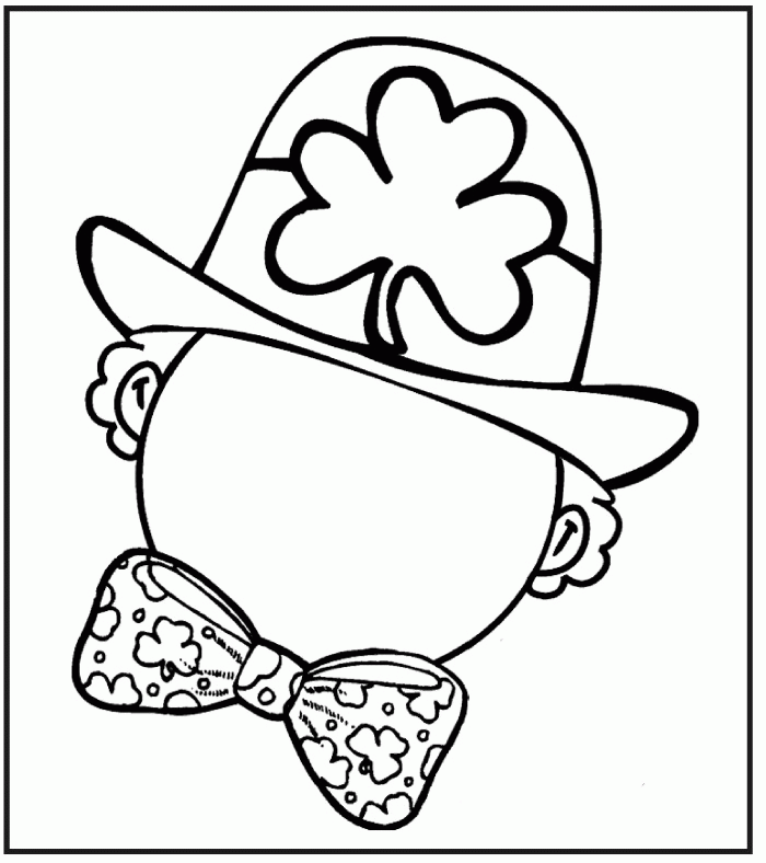 Coloring Page St Patricks Day Draw Face Leprechaun - St Patrick's 