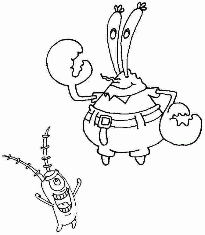plankton sponge out of water coloring pages