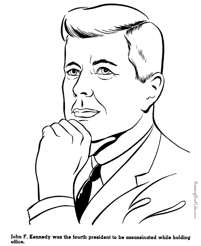 John F Kennedy coloring pages for kid 120