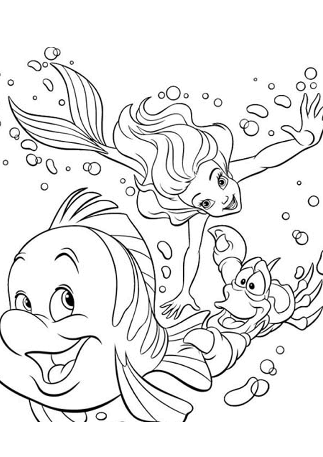 Best Ocean Disney Coloring Pages | Coloring Pages