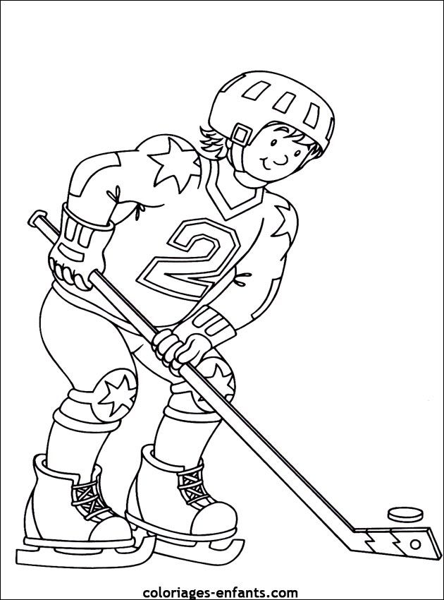 Hockey coloring pages 4 / Hockey / Kids printables coloring pages