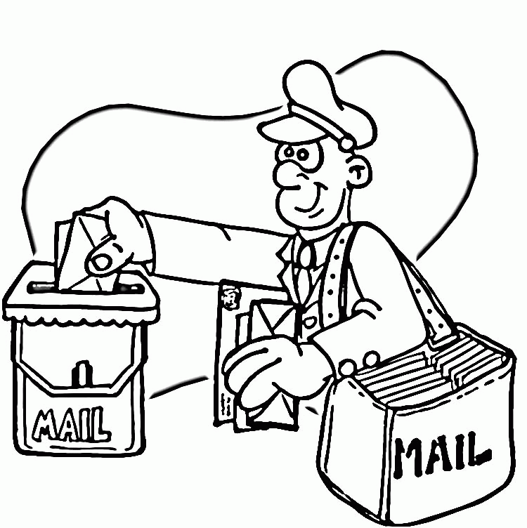Featured image of post Postman Cartoon Images Black And White Mailman postman delivery worker circle cartoon