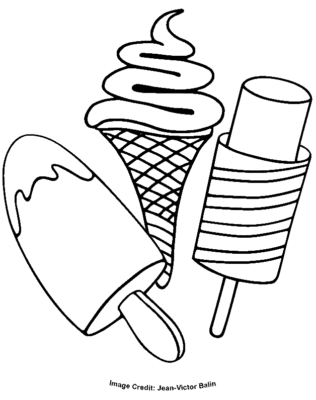 Ice Cream Treats Free Coloring Pages For Kids Printable Colouring 