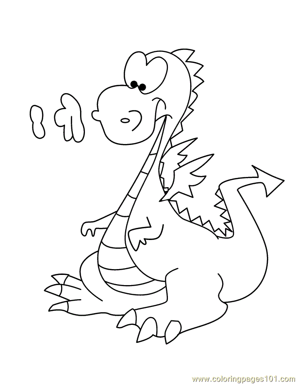 Coloring Pages Dragon (Cartoons > Dragon Fantasy) - free printable 