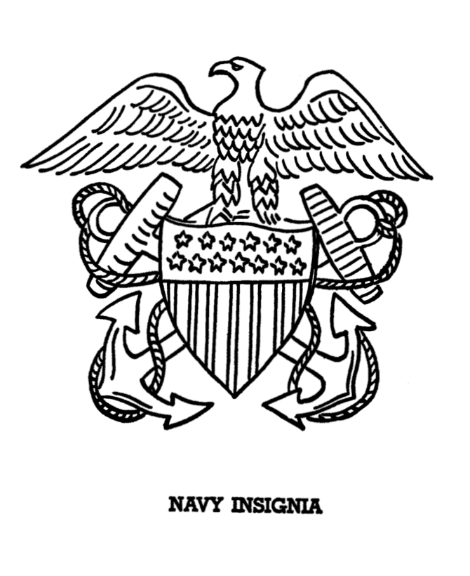 u.s. navy logo Colouring Pages