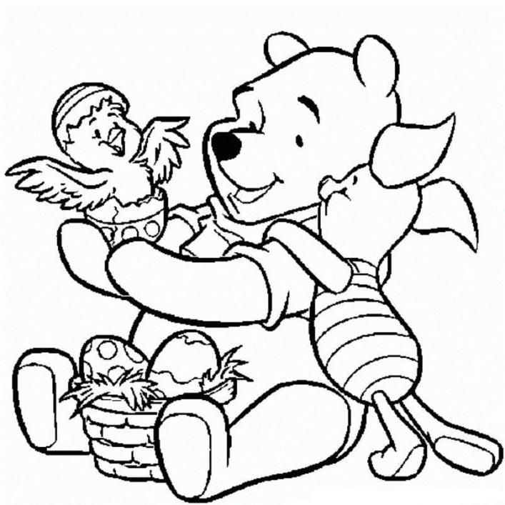 Disney Coloring Pages : Pluto Seaching Easter Egg Disney Coloring 